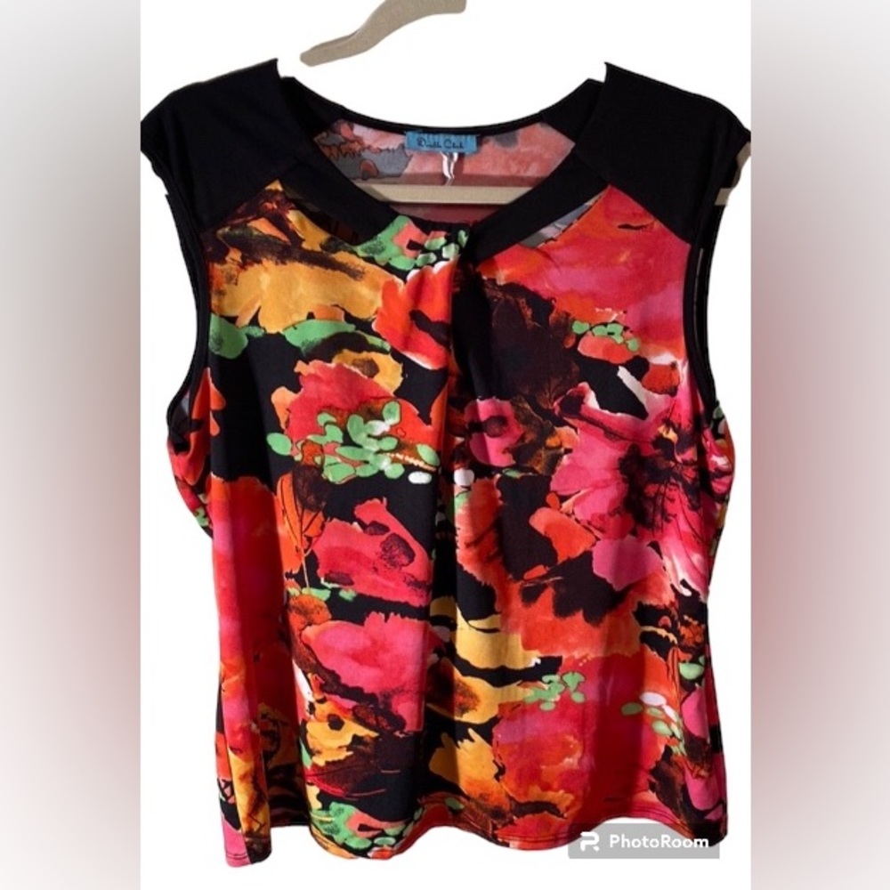 Double Click vibrant colored top. Size L-XL